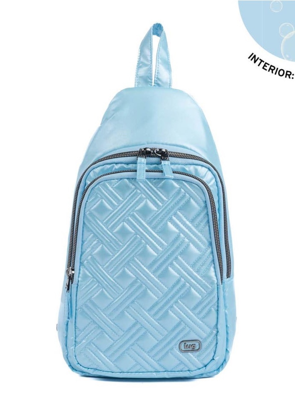 lug Scurry Sling Crossbody Bag Metallic Bubble Blue